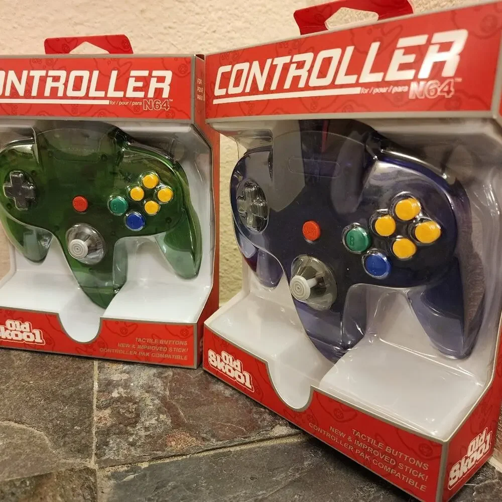 2 N64 Controllers - Jungle Green & Grape Purple (NEW) - Nintendo64 - Funtastic